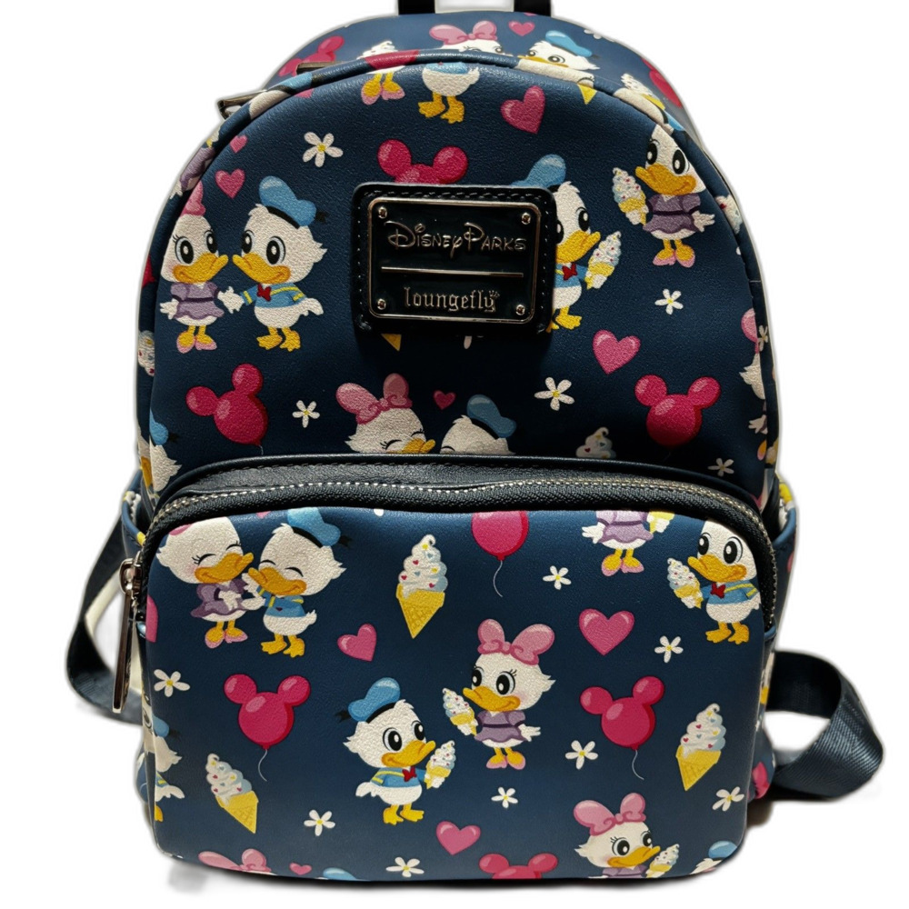 Disney Parks Loungefly Blue Backpack Donald Daisy Ice Cream Mini Limited Edition